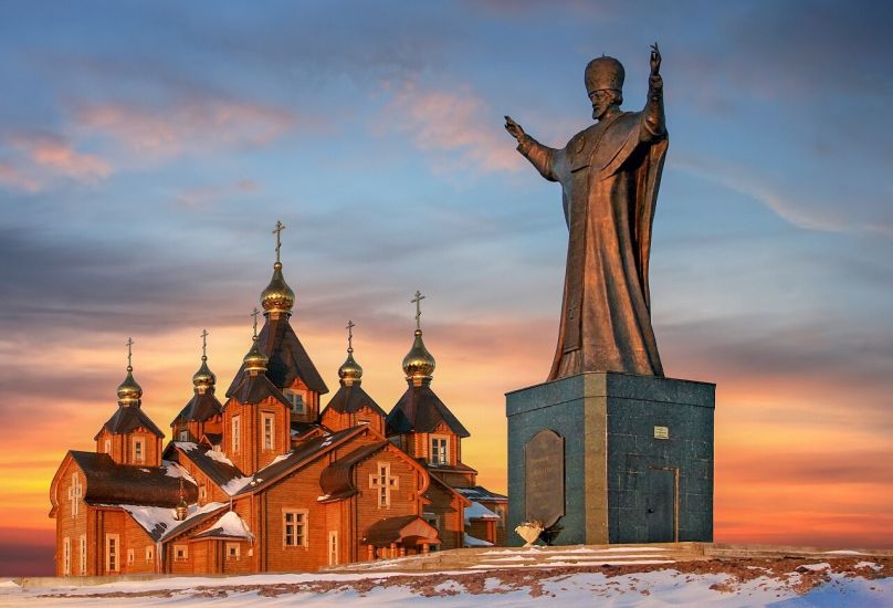 Памятник Святому Николаю Чудотворцу. Анадырь