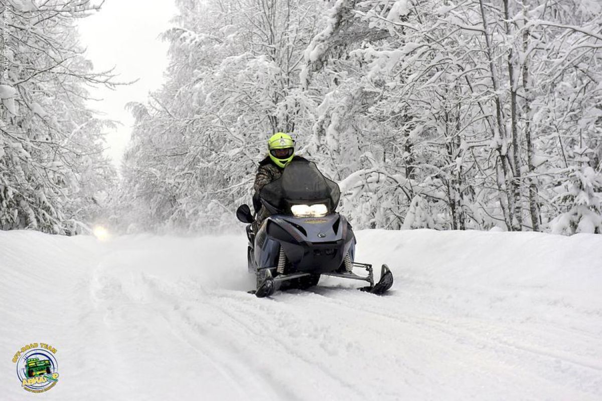 Сафари на снегоходах в Карелии