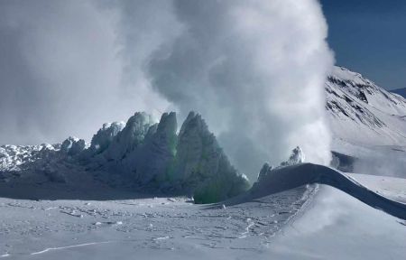 На снегоходах в «Мини Долину гейзеров»