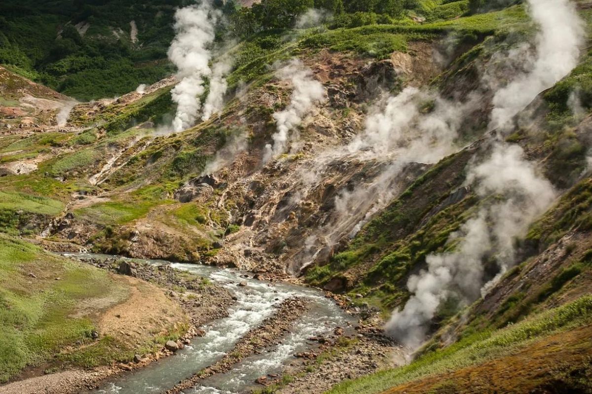 Долина гейзеров и Налычевские горячие источники (вертолет)