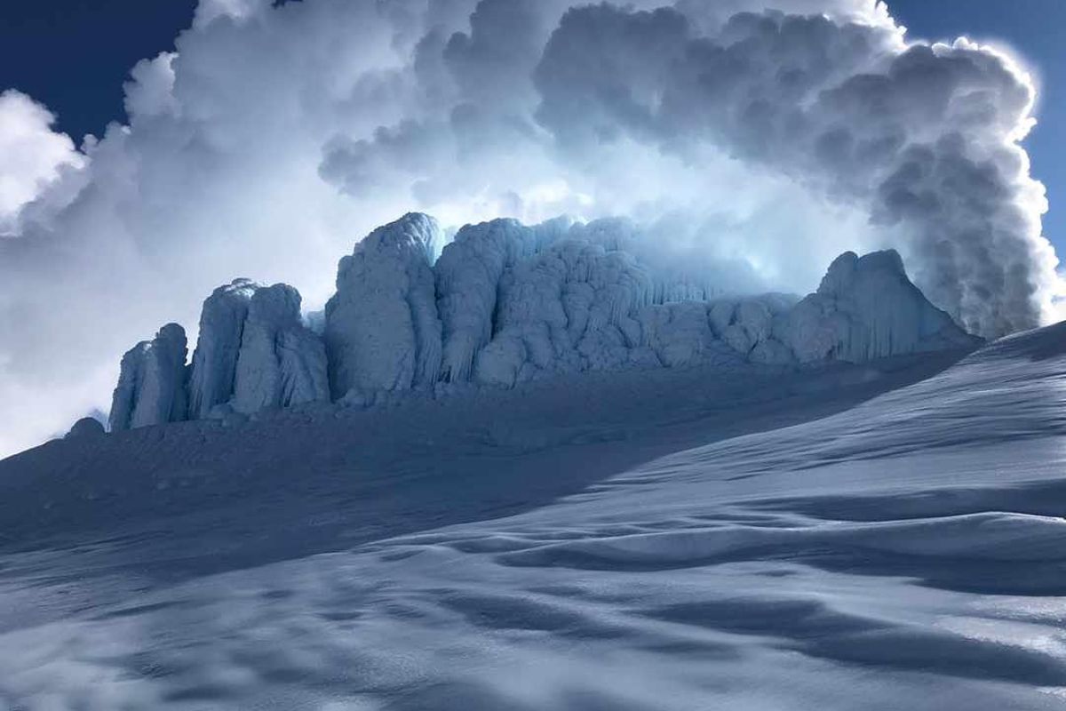 На снегоходах в «Мини Долину гейзеров»
