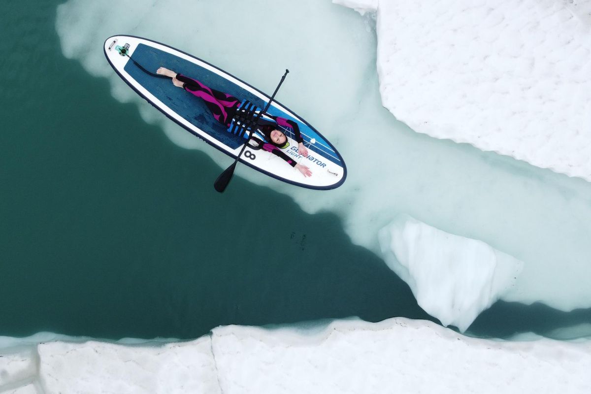 Романтический сёрфинг на леднике (Ямал)