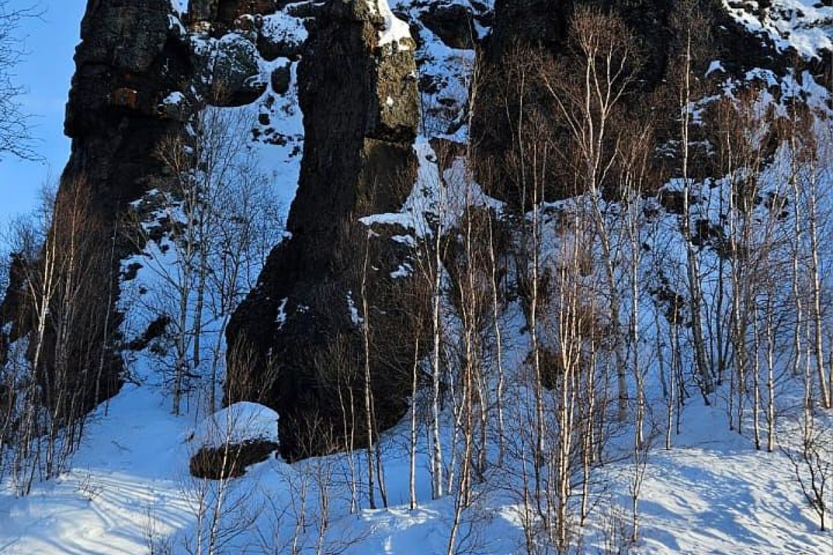 Путешествие на снегоходах к памятнику природы «Аквариум»