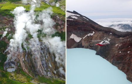 Долина гейзеров и Налычевские горячие источники (вертолет)