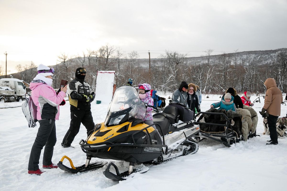 Экскурсия с катание на собачьих упряжках и горячим источником – Камчатка