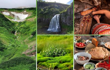 Джип-тур в «Малую Долину Гейзеров» и к водопаду Спокойный +Гастрономическая экскурсия