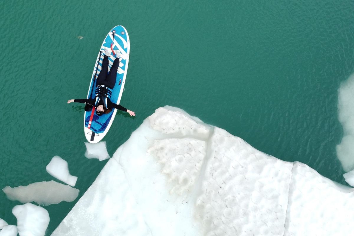 Романтический сёрфинг на леднике (Ямал)